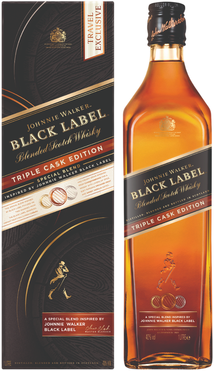 Johnnie Walker Black Label Triple Cask Blended Scotch Whisky 40 % 1L Travel Exclusive