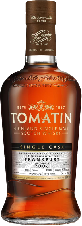 Tomatin 2006 Single Cask Frankfurt Edition Highland Single Malt Scotch Whisky 54.9% 0.7L