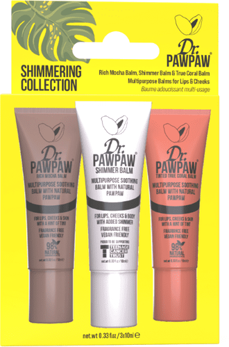 Dr.PAWPAW Shimmer Trio Gift Set Rich Mocha 10ml Shimmer 10ml & True Coral 10ml