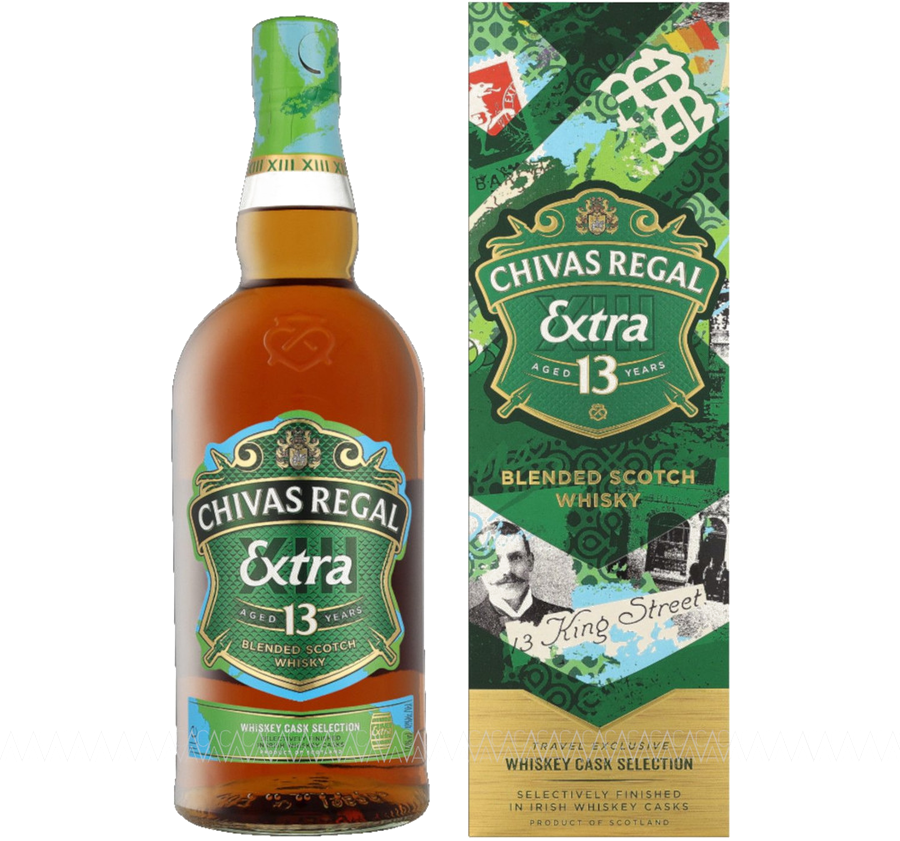 Chivas Regal 13y Extra Irish Cask Blended Scotch Whisky Traveler Exclusive 40 % 1L gaveæske